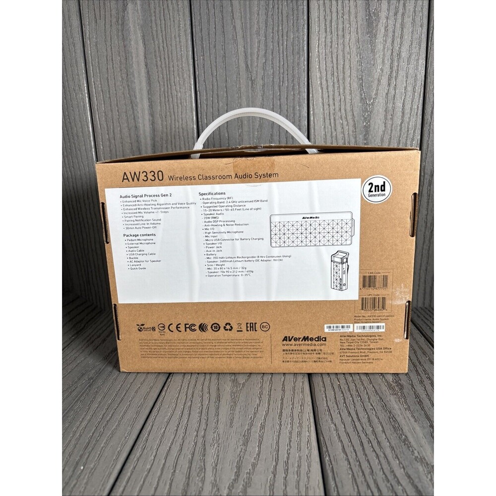 AVerMedia AW330 Wireless Teacher Smart Microphone & Speaker (Open Box)